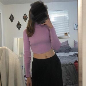 Light purple crop sweater